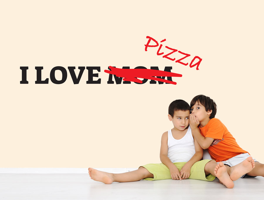 Wall Sticker - I love pizza
