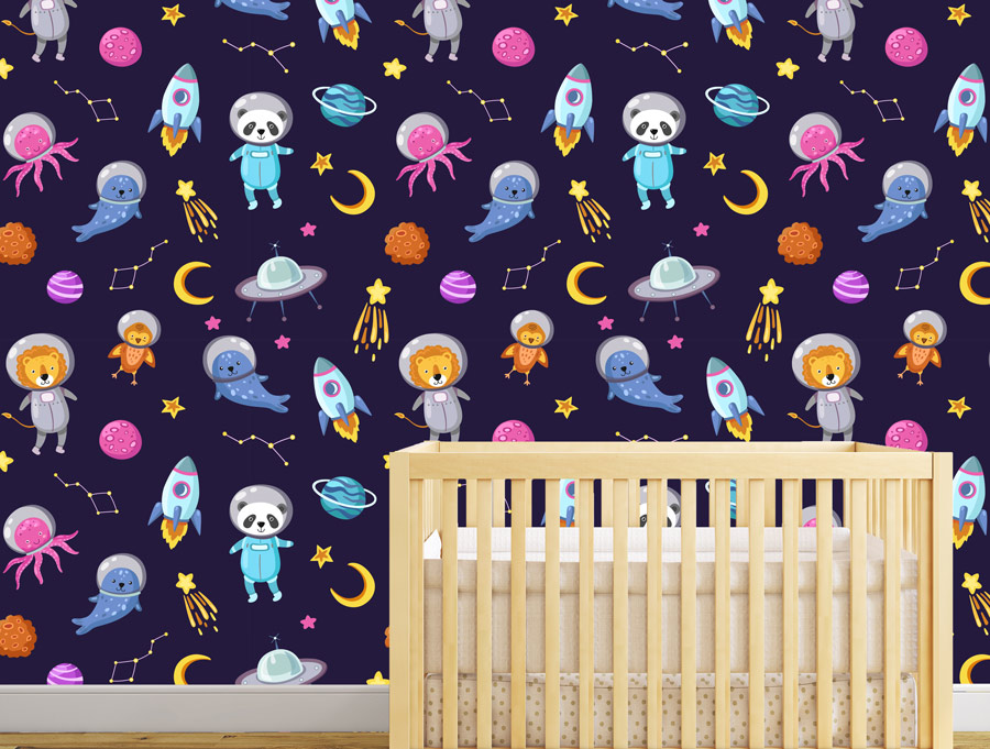 Wallpaper - Sweet animals floating in space
