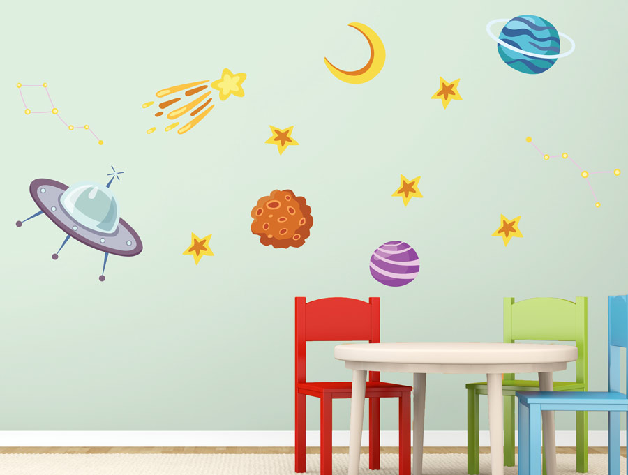 Stickers set - outer space