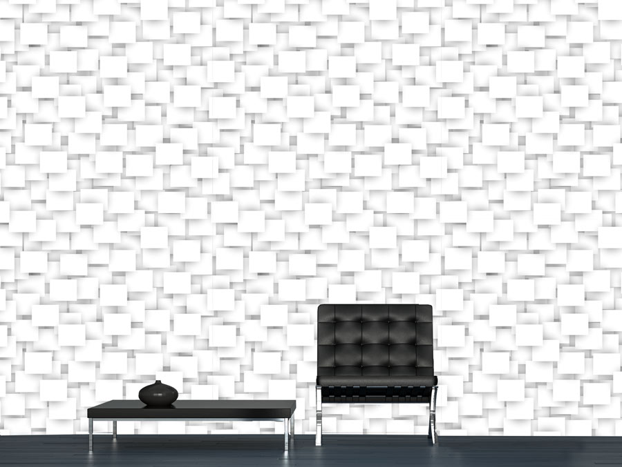 Wallpaper - 3D white squares