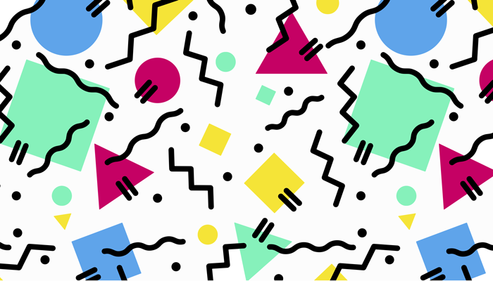 Wallpaper - Colorful shapes and rattles