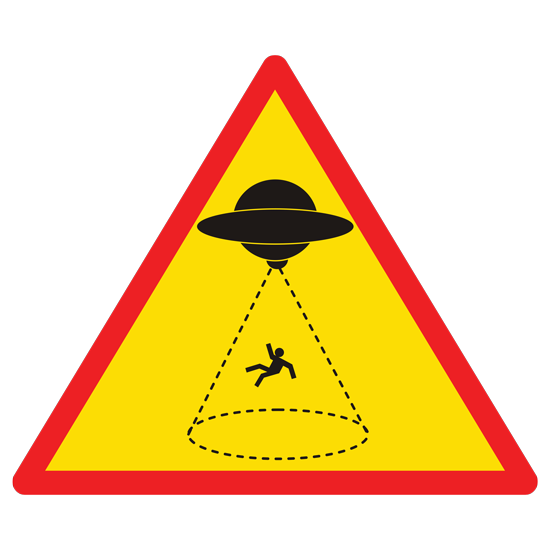 Wall Sticker - Alien Warning
