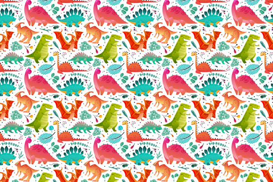 Wallpaper - cute and colorful dinosaurs