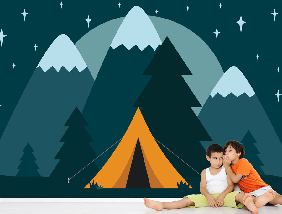 wall paper for kids night in the mountains