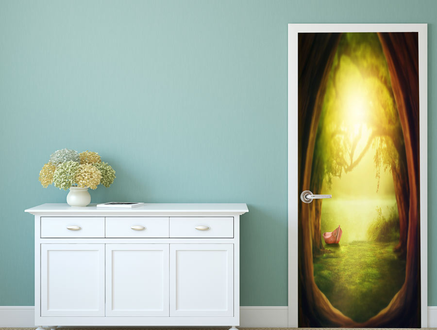 Door wallpaper - the magical forest