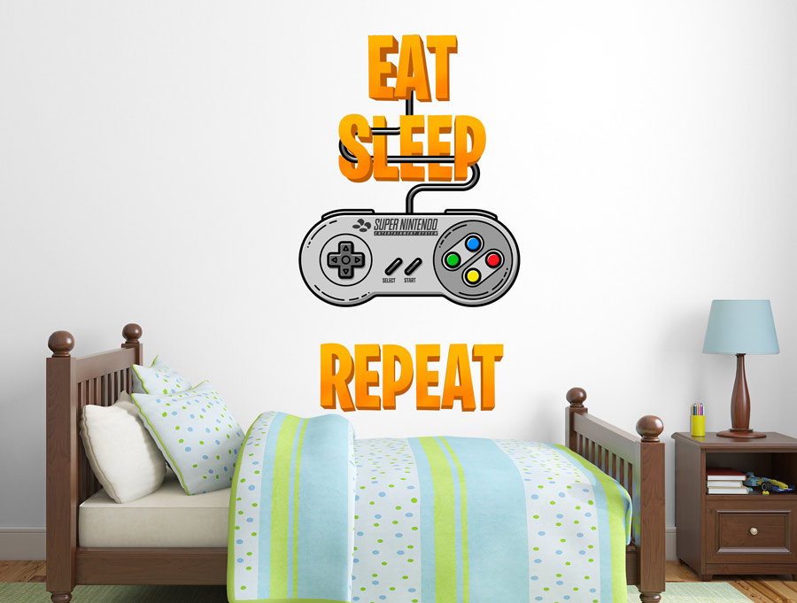 Sticker - Eat, sleep, repeat