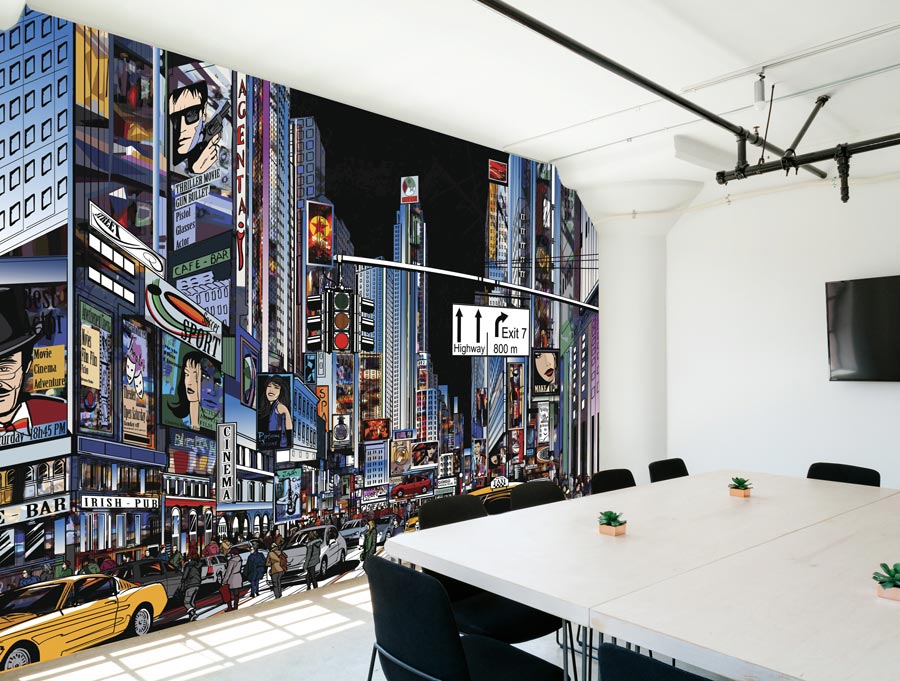 Wallpaper - Colorful Comic City