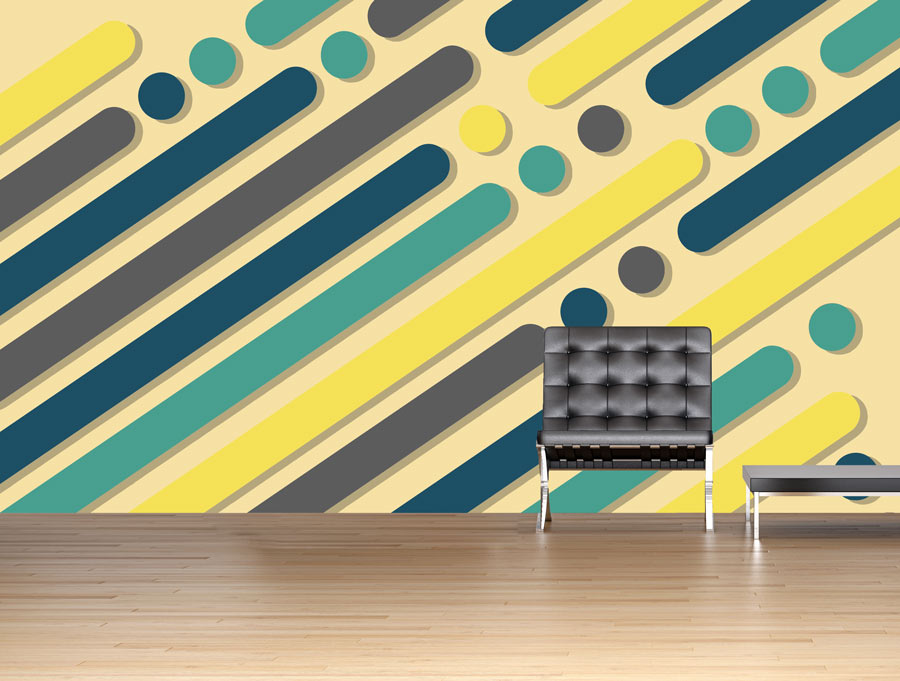 Wallpaper - stripes and dots