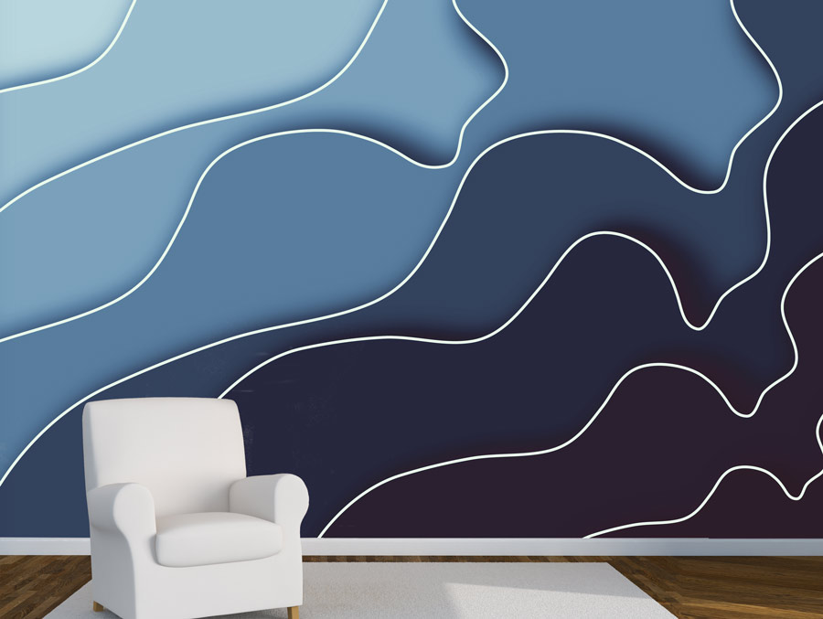 Wallpaper – blue shades design