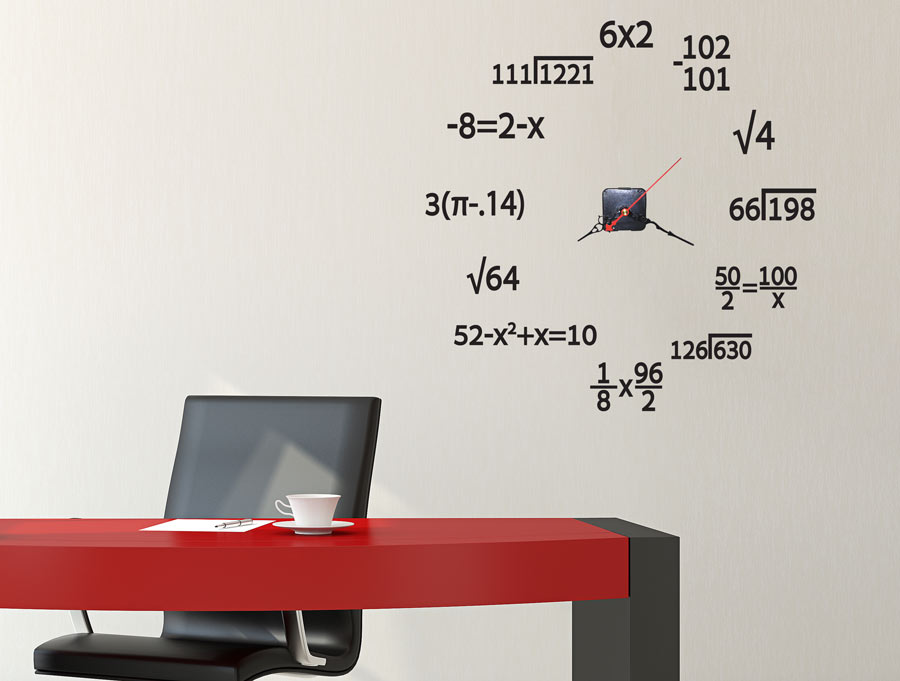 Wall Sticker | Math clock