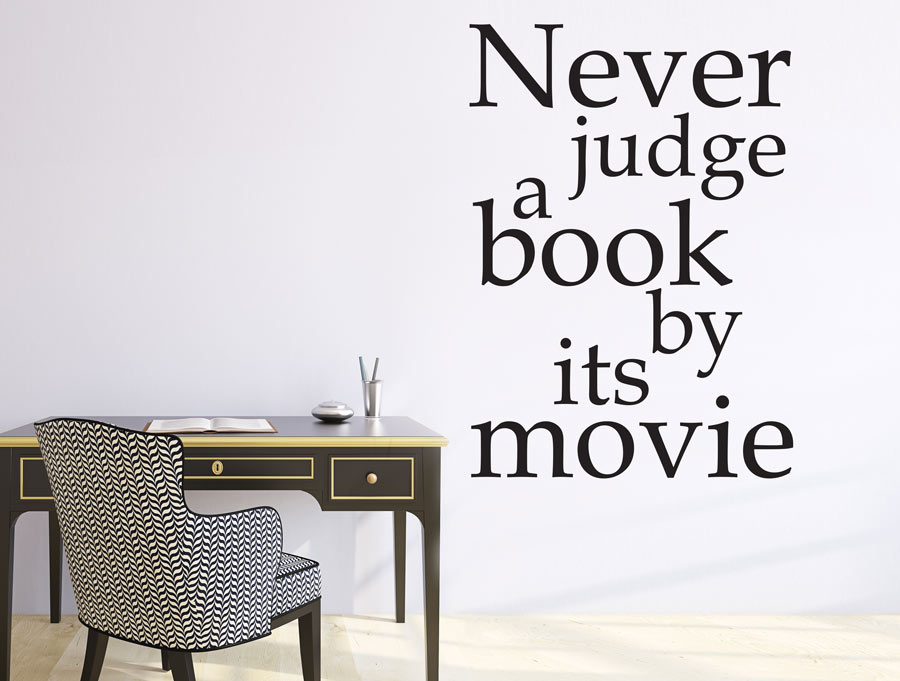Wall sticker | Never judge a book by its movie