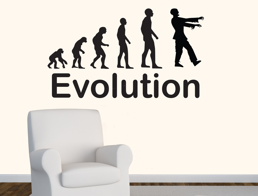 Wall Sticker - Zombies Evolution