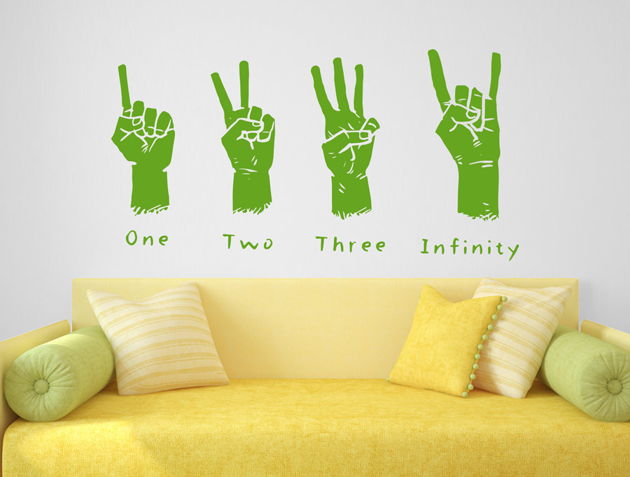 Wall sticker | One, two, three, infinity