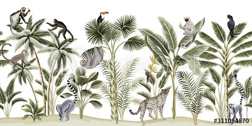 Wallpaper - illustrated jungle