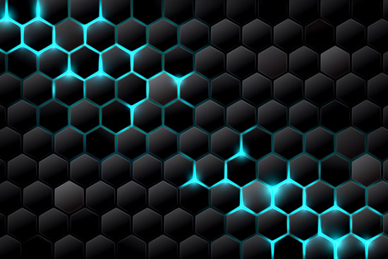 Wallpaper - 3D hive and blue light