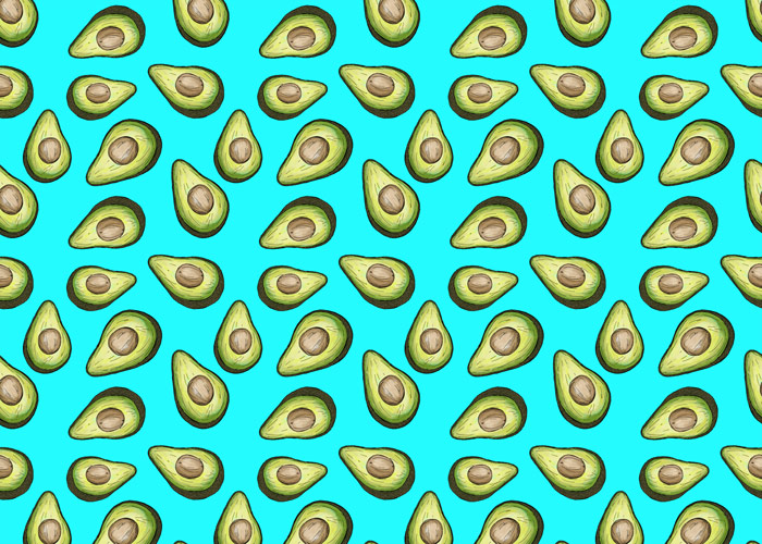 Wallpaper for furniture. Happy avocado