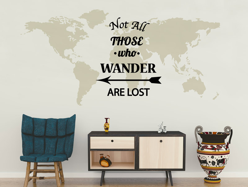 Wall Sticker - Not all those who wander are lost