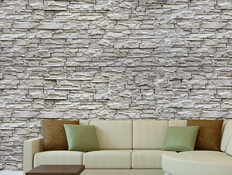 Wallpaper of authentic gray bricks