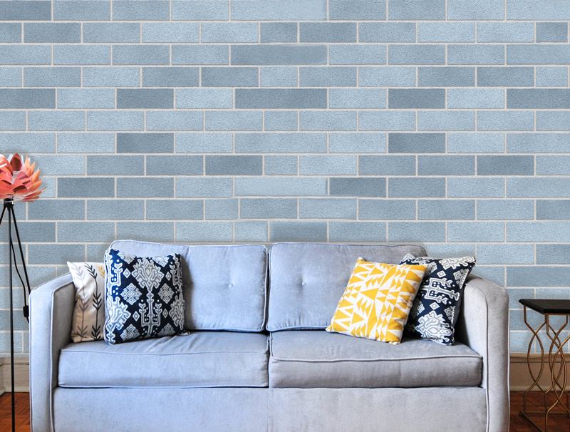 Blue bricks wallpaper for home