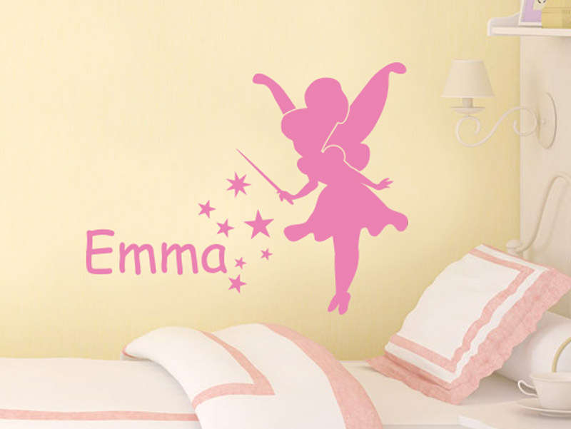 Wall sticker - fairy with name