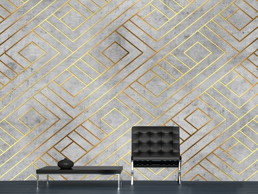 Wallpaper - gold geometric designs