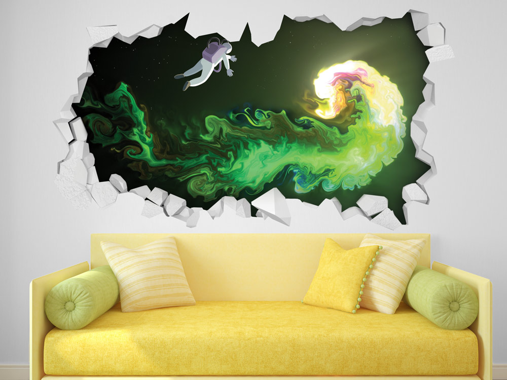 Wall sticker - lights in outer space