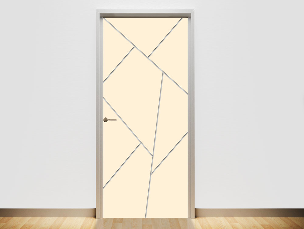 Door Wallpaper - Beige Cuts