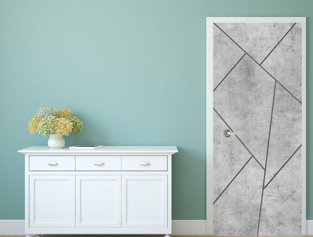 Door wallpaper - concrete shapes