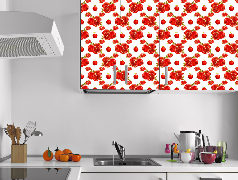 Wallpaper sticker - red pomegranates