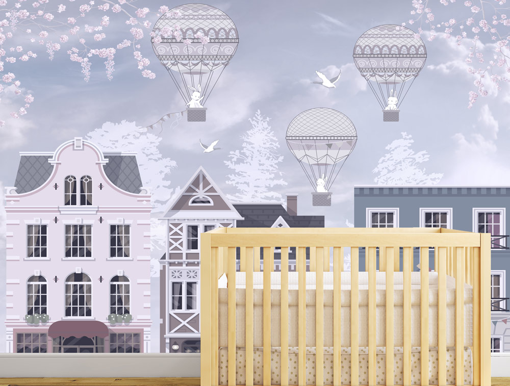 Wallpaper - Balloons in the town of Rabbits