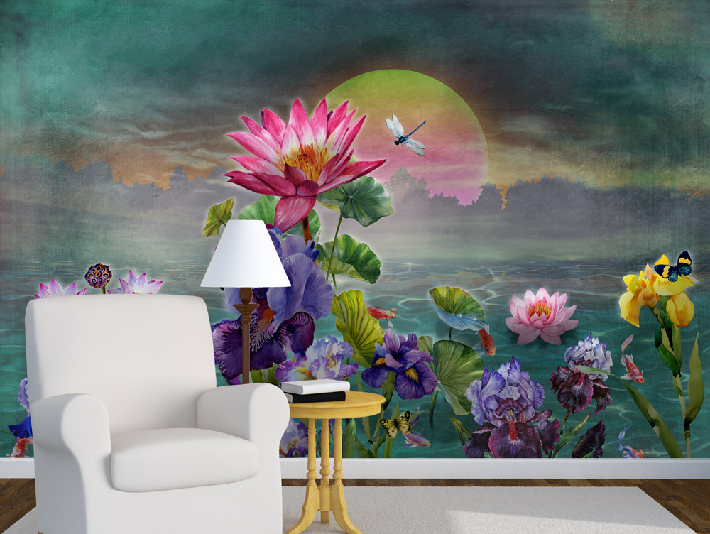 Wallpaper - colorful flower design