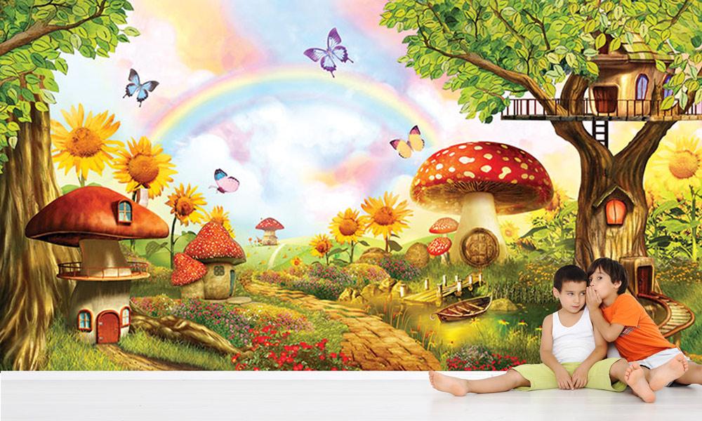 Wallpaper - A magical mushroom village