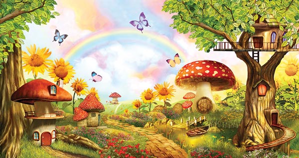 Wallpaper - A magical mushroom village