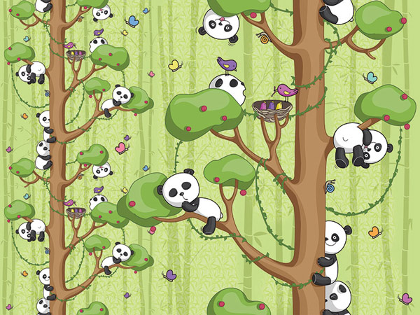 Wallpaper - Panda Teddy Bears