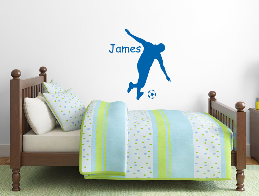 Wall sticker - football player and name