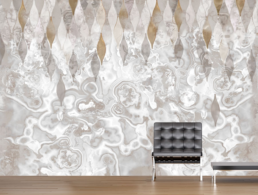 Wallpaper | Beige white abstract design