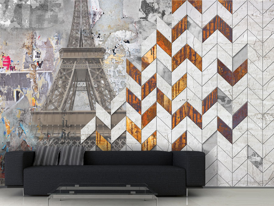 Wallpaper | Eiffel Tower in shape design