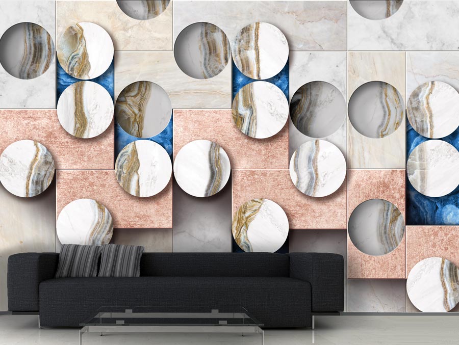 Wallpaper | Colored marble shapes