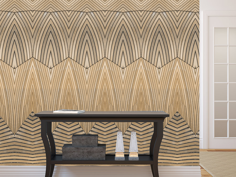 Wallpaper | Designed wood engravings