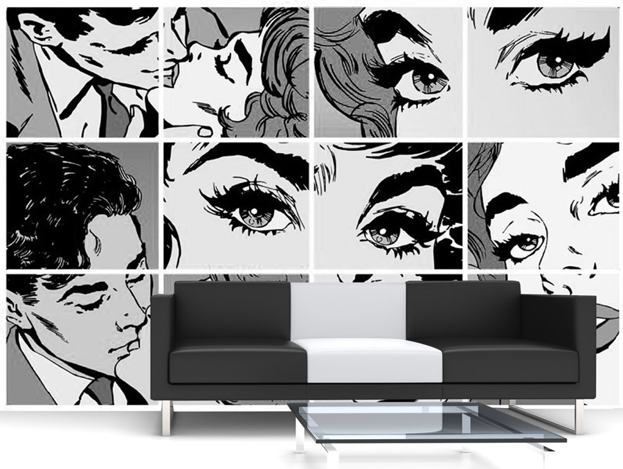 Wall Sticker | Black and white comic page
