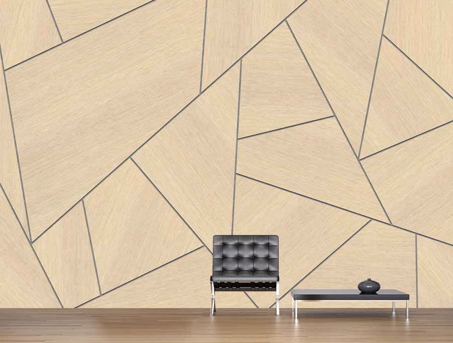Wallpaper | Shape cuts light wood