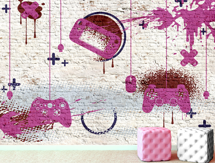 Wallpaper | Pink graffiti gaming