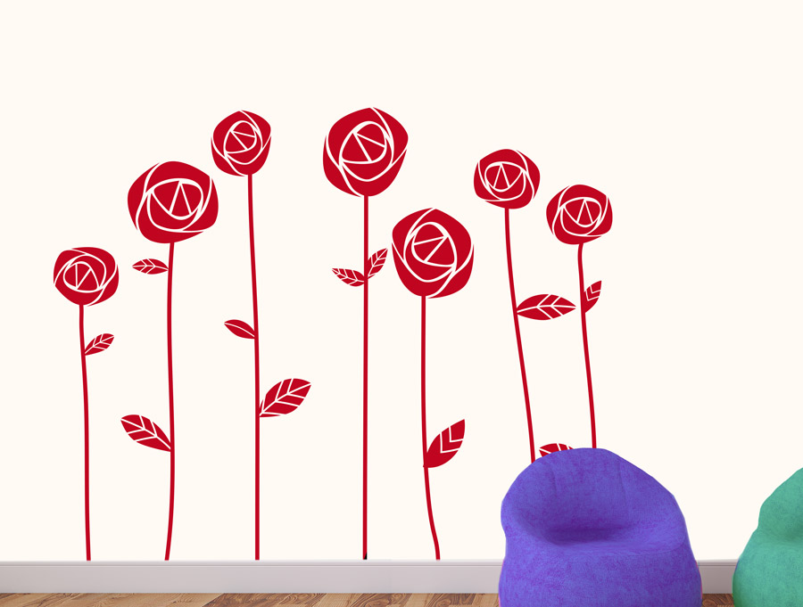 Wall sticker | 7 roses