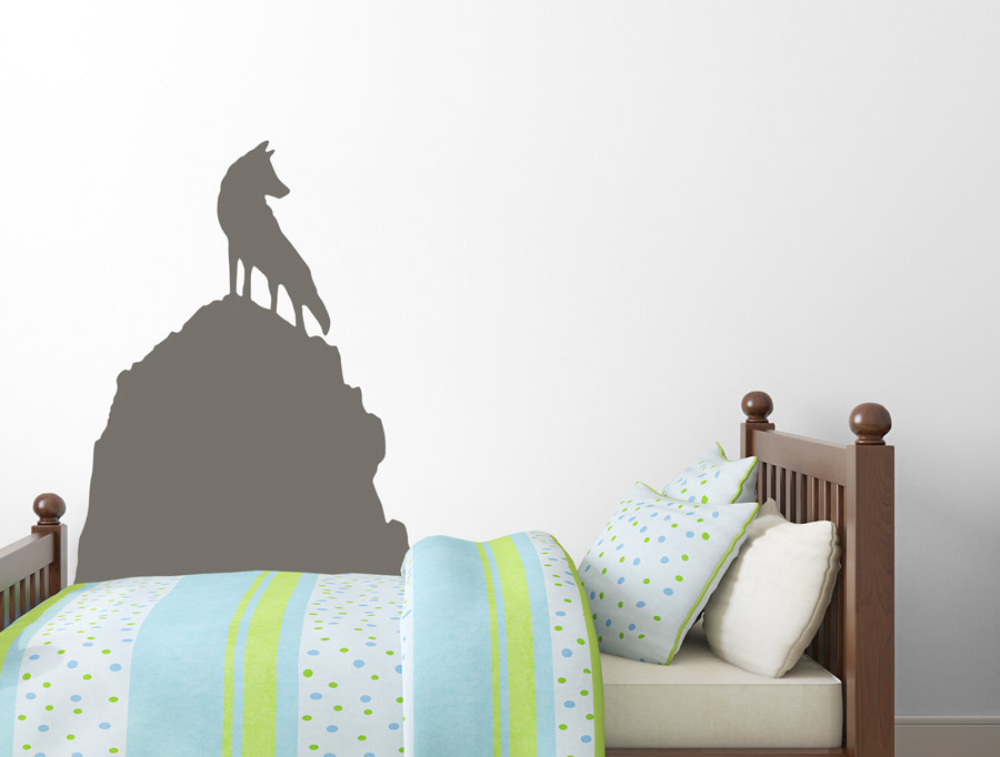 Wall sticker | A wolf at the top of the mountain