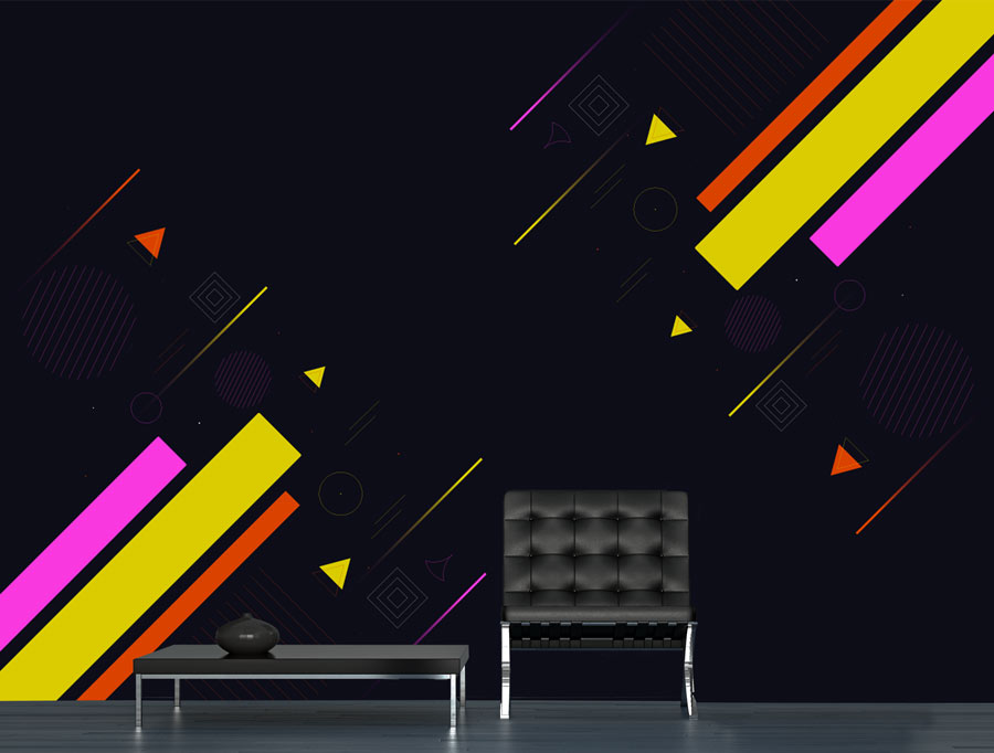 Wallpaper | Colorful shapes with a dark background