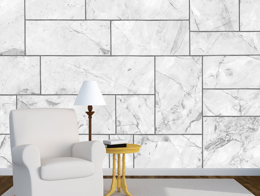 Wallpaper | Gray marble squares
