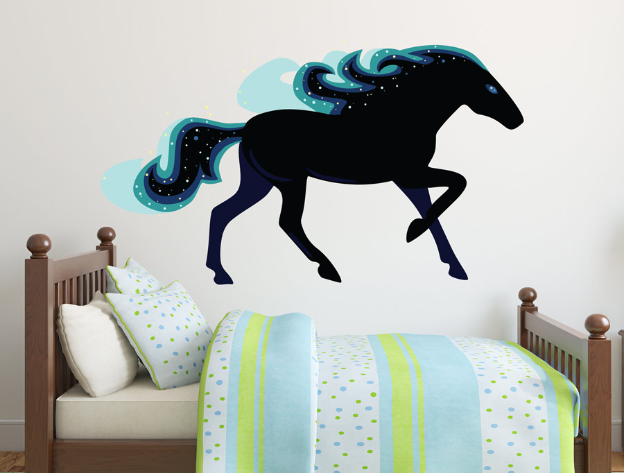 Wall Sticker | A magical black horse