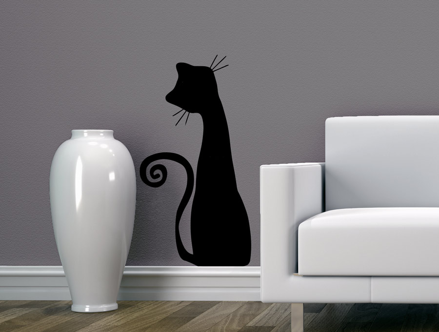 Wall Sticker | Curly tail cat