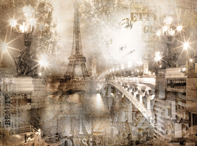 Wallpaper | Paris decorated in a vintage style