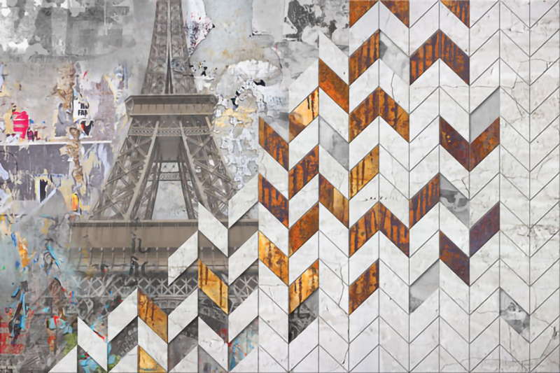 Wallpaper | Eiffel Tower in shape design